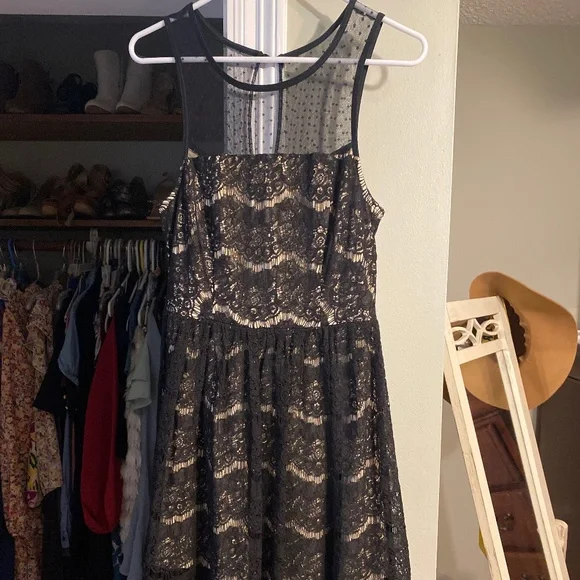 Trixxi Dresses | Trixxi Black Lace Dress Funeral Dress Wedding Guest Dress Casual Dress | Color: Black | Size: L | Laurenmm362's Closet